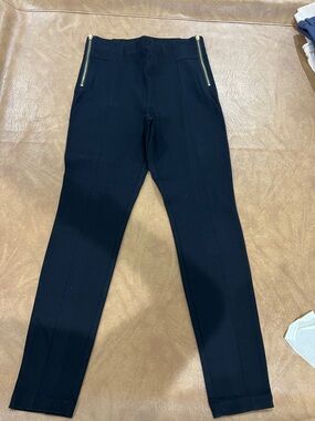 INC International Concepts Black Ponte Slim Zip Pocket Pants
